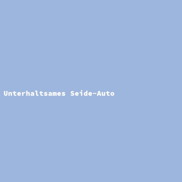 Unterhaltsames Seide-Auto