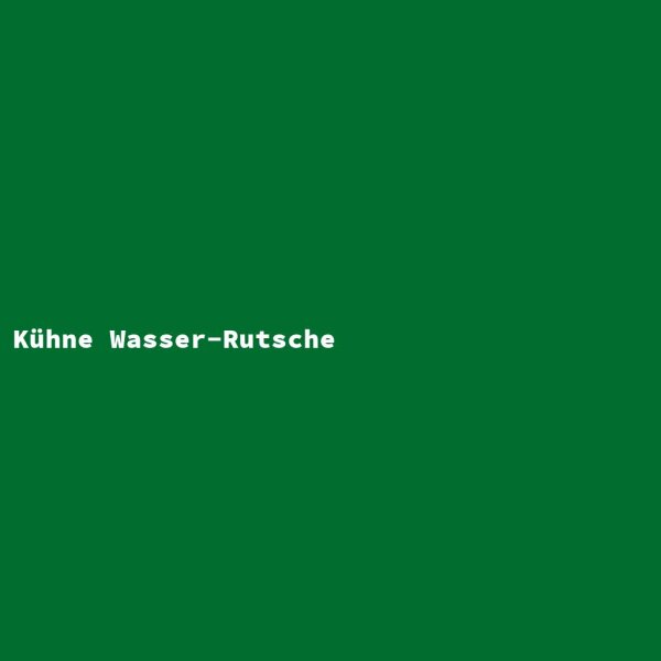 Kühne Wasser-Rutsche