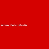 Weicher Papier-Klositz